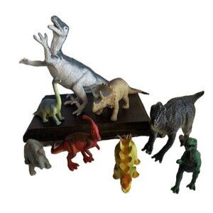 Dinosaur Toy Figure Set 7pc Assorted PVC 6"-2" Includes T-Rex & More